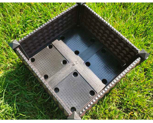 Rumah Urban Antioksidan Plastik Patio Planter Box Tinggi Diangkat Tanpa Kebocoran