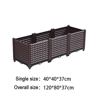 40 * 40 * 37cm Kotak Penanam Persegi Plastik Penanam Sayuran Plastik Ringan