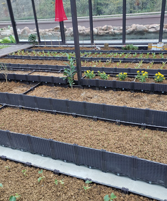 Waterproof 26CM High Plastic Raised Planter Boxes Untuk Pohon Buah Ringan