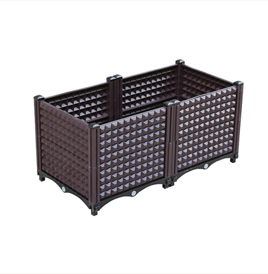 SGS Commercial Plastic Garden Planter Box Tahan Cuaca Instalasi Sederhana