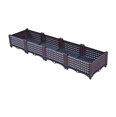 Home Drainable Deep Root Plastic Deck Planter Box Ketahanan Korosi