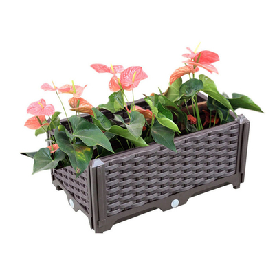 Produsen rotan multifungsi kotak tanam plastik atap taman balkon kotak penanaman sayuran outdoor gabungan flo