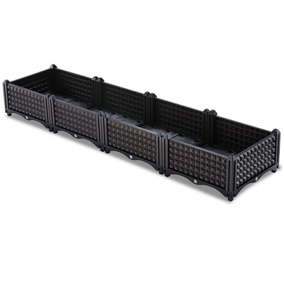 Woven Splicing Plastic Raised Planter Boxes Palung Sayuran Plastik Retro Sederhana