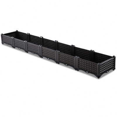 Woven Splicing Plastic Raised Planter Boxes Palung Sayuran Plastik Retro Sederhana