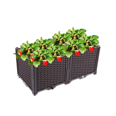 2 pcs Tinggi Polypropylene Plastic Raised Planter Boxes Untuk Perlindungan Matahari Taman
