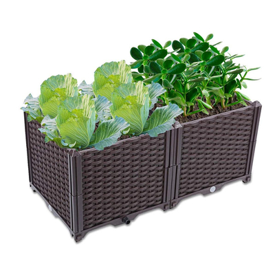 2 pcs Tinggi Polypropylene Plastic Raised Planter Boxes Untuk Perlindungan Matahari Taman