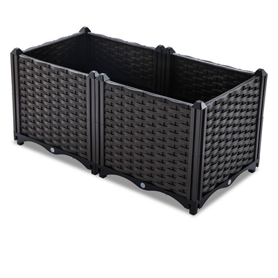 Kotak Tanaman Plastik Penanam Balkon Plastik Kontemporer 40 * 40 * 26CM