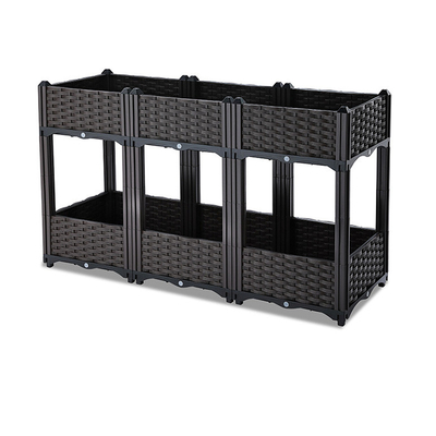 Kotak Penanam Berdiri Plastik Multilayer 120 * 40 * 67cm Untuk Balkon