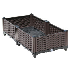 Kotak Penanam Berdiri Plastik Multilayer 120 * 40 * 67cm Untuk Balkon