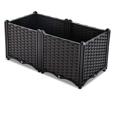 Restoran Patio Plastic Garden Planter Box 160 * 40 * 37cm Logo Disesuaikan