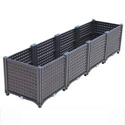 Restoran Patio Plastic Garden Planter Box 160 * 40 * 37cm Logo Disesuaikan