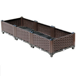 ISO9001 Brown Plastic Grow Box Kotak Penanam Plastik Daur Ulang Tahan UV