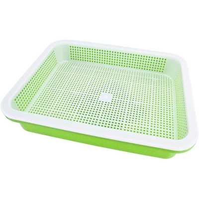 Panjang 31cm Bean Sprout Growing Tray Dua Tray Sprouter Tidak Ada Kebocoran