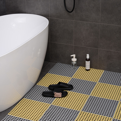 Keset Lantai Penyambungan Berkelanjutan Anti Slip Tikar Lantai Toilet 30 * 30CM