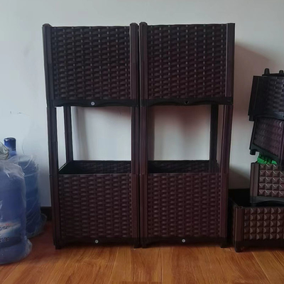Kotak Bunga Luar Taman Sayuran Plastik PVC Square