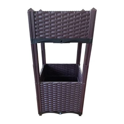 BSCI Large Square Plastic Planter Box 2 Layer Desain Minimalis