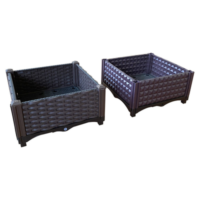 All Season Patio Plastic Vegetable Growing Boxes Weather Proof