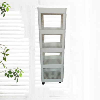 OEM ODM Retro 3 Storey  Plastic Kitchen Storage Trolley With Wheels  Remov Able